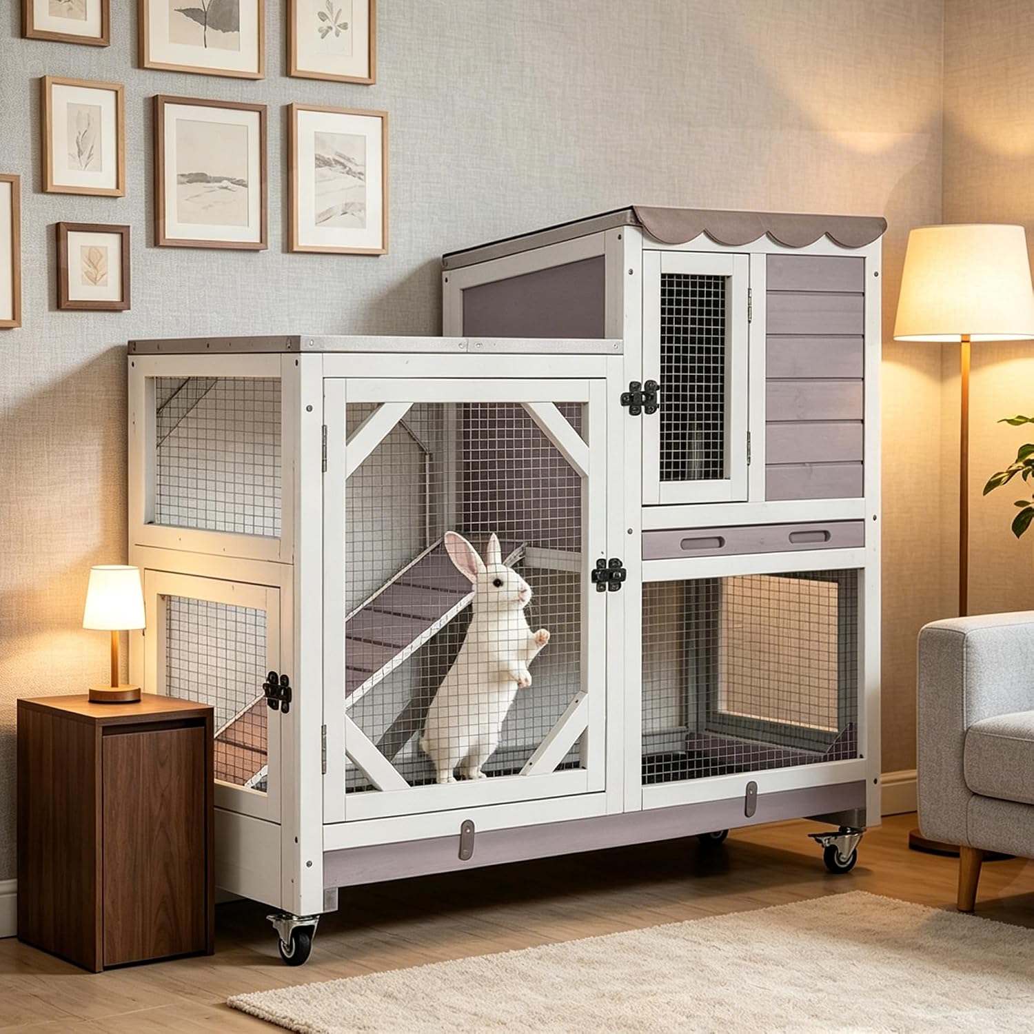 gutinneen duplex rabbit hutch